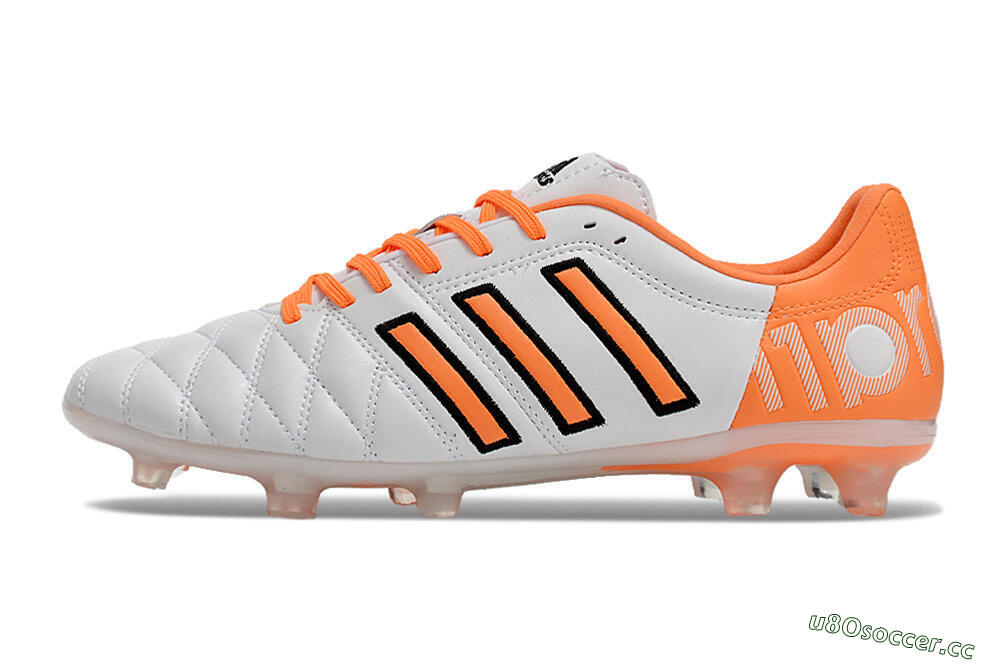Men's Adidas AdiPure 11Pro X PD25 Trx FG Firm Ground Low-Tops Football Boots - White/Orange/Black 0