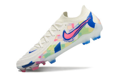 Men's Nike Phantom Luna Elite NU FG Firm Ground Low-Tops Football Boots - Beige/Blue/Yellow/Pink