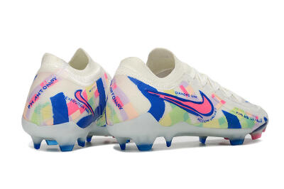 Men's Nike Phantom Luna Elite NU FG Firm Ground Low-Tops Football Boots - Beige/Blue/Yellow/Pink