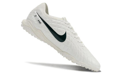 Men's Nike Tiempo Legend 10 Pro TF Artificial Turf Low-Tops Football Shoes - White/Green