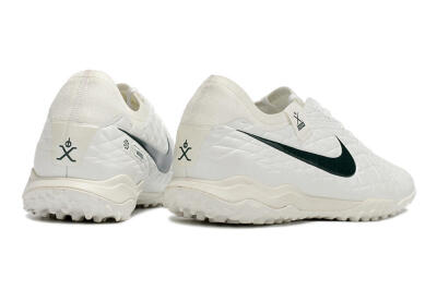 Men's Nike Tiempo Legend 10 Pro TF Artificial Turf Low-Tops Football Shoes - White/Green