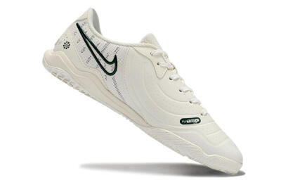 Men's Nike Tiempo Legend 10 Academy IC Indoor & Futsal Low-Tops Football Shoes - White/Green