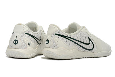 Men's Nike Tiempo Legend 10 Academy IC Indoor & Futsal Low-Tops Football Shoes - White/Green