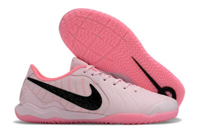 Men's Nike Tiempo Legend 10 Academy IC Indoor & Futsal Low-Tops Football Shoes - Pink/Black