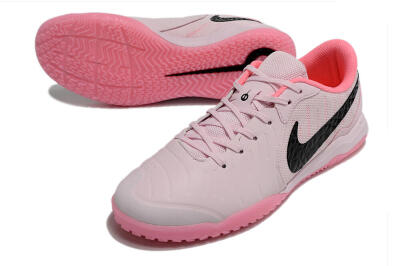 Men's Nike Tiempo Legend 10 Academy IC Indoor & Futsal Low-Tops Football Shoes - Pink/Black
