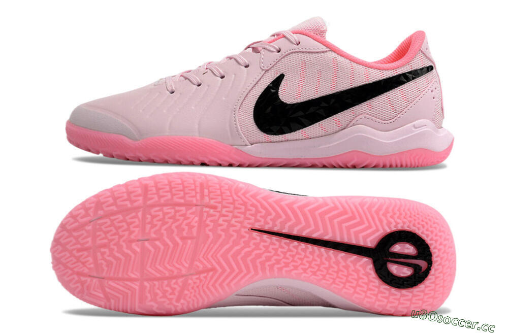 Men's Nike Tiempo Legend 10 Academy IC Indoor & Futsal Low-Tops Football Shoes - Pink/Black 1