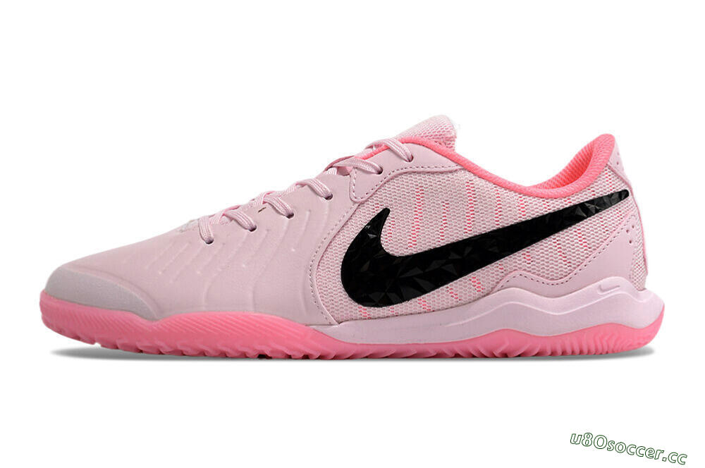 Men's Nike Tiempo Legend 10 Academy IC Indoor & Futsal Low-Tops Football Shoes - Pink/Black 0