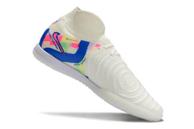 Men's Nike Phantom Luna Elite NU IC Indoor & Futsal High-Tops Football Shoes - Beige/Blue/Yellow/Pink