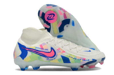 Men's Nike Phantom Luna Elite NU FG Firm Ground High-Tops Football Boots - Beige/Blue/Yellow/Pink