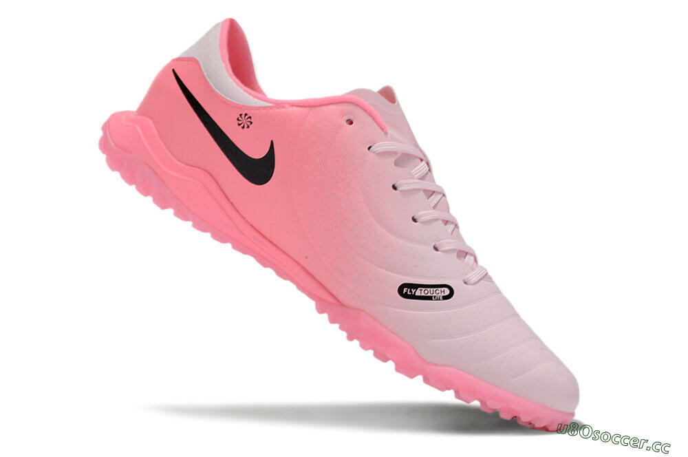 Men's Nike Tiempo Legend 10 Academy TF Artificial Turf Low-Tops Football Shoes - Pink/Black 4