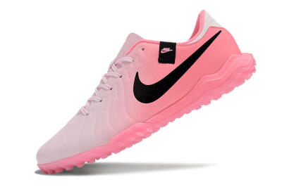 Men's Nike Tiempo Legend 10 Academy TF Artificial Turf Low-Tops Football Shoes - Pink/Black
