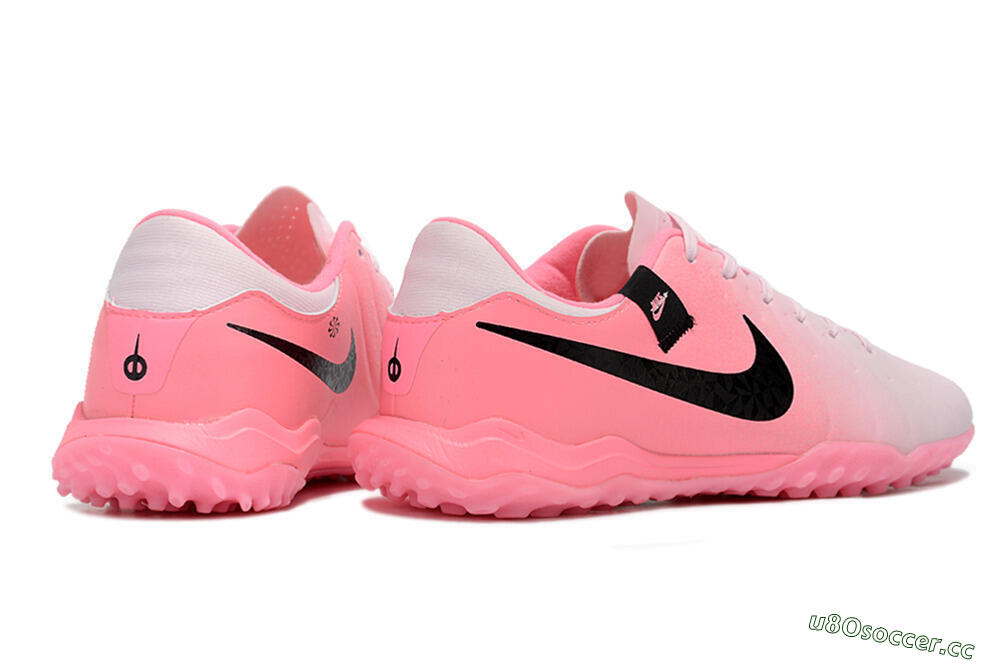 Men's Nike Tiempo Legend 10 Academy TF Artificial Turf Low-Tops Football Shoes - Pink/Black 6