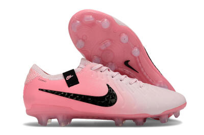 Men's Nike Tiempo Legend 10 Elite FG Firm Ground Low-Tops Football Boots - Pink/Black