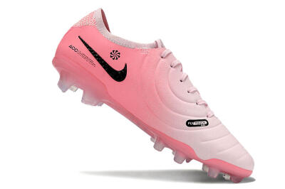 Men's Nike Tiempo Legend 10 Elite FG Firm Ground Low-Tops Football Boots - Pink/Black