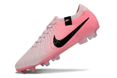 Men's Nike Tiempo Legend 10 Elite FG Firm Ground Low-Tops Football Boots - Pink/Black