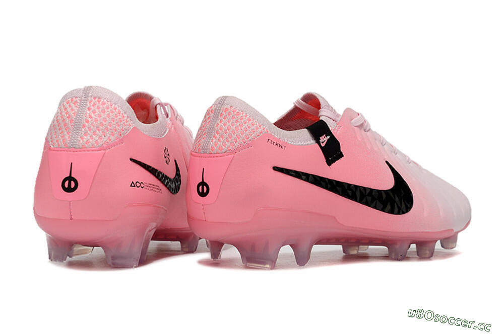 Men's Nike Tiempo Legend 10 Elite FG Firm Ground Low-Tops Football Boots - Pink/Black 6
