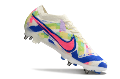 Men's Nike Air Zoom Mercurial Vapor 15 Elite SG Soft Ground Low-Tops Football Boots - Beige/Blue/Yellow/Pink