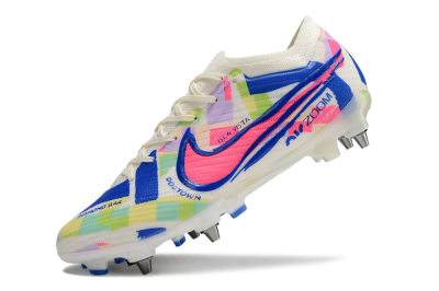 Men's Nike Air Zoom Mercurial Vapor 15 Elite SG Soft Ground Low-Tops Football Boots - Beige/Blue/Yellow/Pink