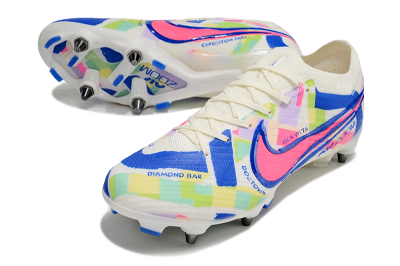 Men's Nike Air Zoom Mercurial Vapor 15 Elite SG Soft Ground Low-Tops Football Boots - Beige/Blue/Yellow/Pink