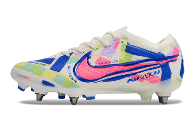 Men's Nike Air Zoom Mercurial Vapor 15 Elite SG Soft Ground Low-Tops Football Boots - Beige/Blue/Yellow/Pink