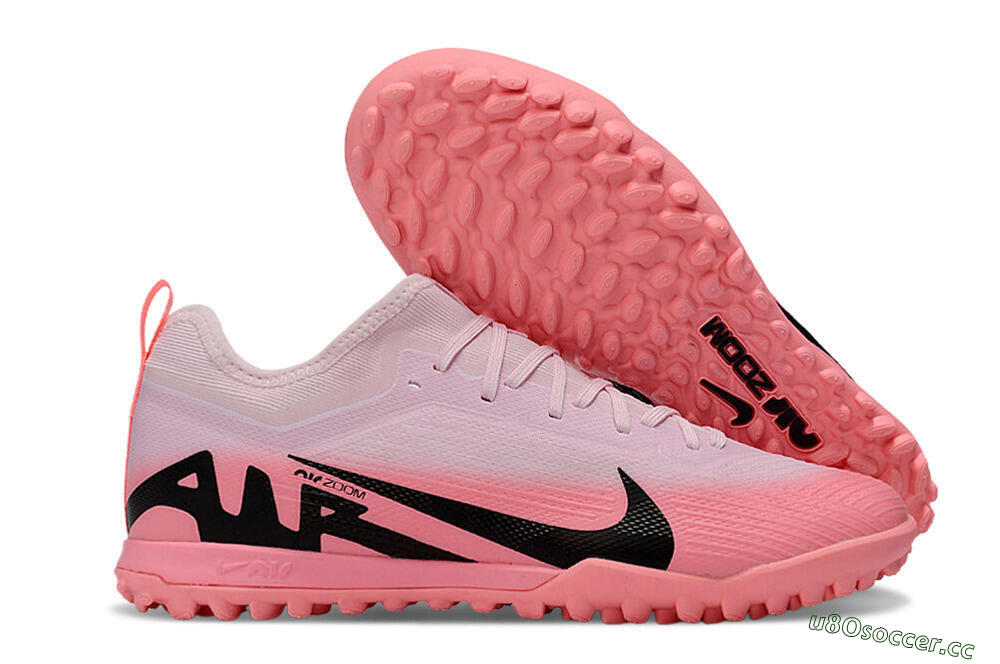 Men's Nike Air Zoom Mercurial Vapor 15 Pro TF Artificial Turf Low-Tops Football Shoes - Pink/Black 2