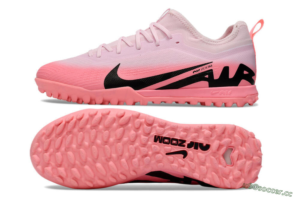 Men's Nike Air Zoom Mercurial Vapor 15 Pro TF Artificial Turf Low-Tops Football Shoes - Pink/Black 1