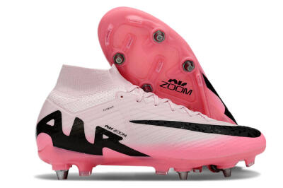 Men's Nike Air Zoom Mercurial Superfly 9 Elite SG Soft Ground High-Tops Football Boots - Pink/Black