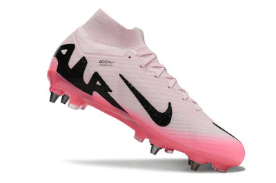 Men's Nike Air Zoom Mercurial Superfly 9 Elite SG Soft Ground High-Tops Football Boots - Pink/Black