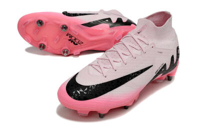 Men's Nike Air Zoom Mercurial Superfly 9 Elite SG Soft Ground High-Tops Football Boots - Pink/Black