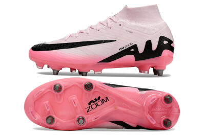 Men's Nike Air Zoom Mercurial Superfly 9 Elite SG Soft Ground High-Tops Football Boots - Pink/Black