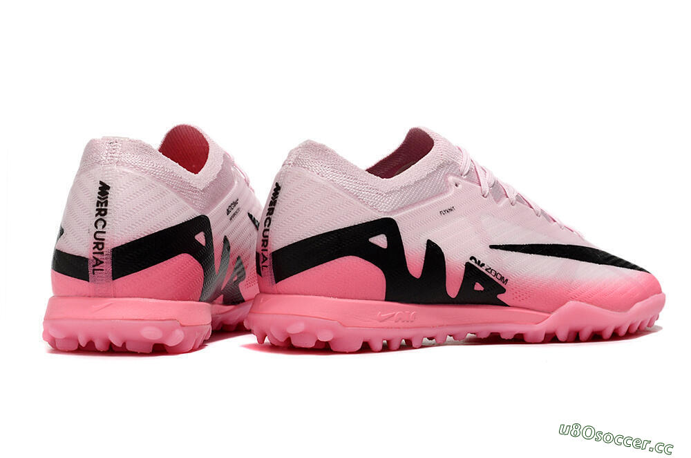 Men's Nike Air Zoom Mercurial Vapor 15 Elite TF Artificial Turf Low-Tops Football Shoes - Pink/Black 6