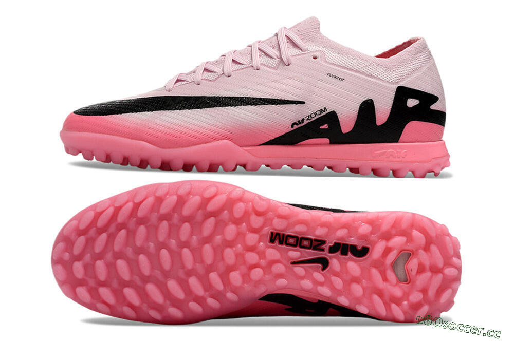 Men's Nike Air Zoom Mercurial Vapor 15 Elite TF Artificial Turf Low-Tops Football Shoes - Pink/Black 1