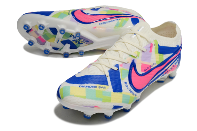 Men's Nike Air Zoom Mercurial Vapor 15 Elite AG Artificial Grass Low-Tops Football Boots - Beige/Blue/Yellow/Pink