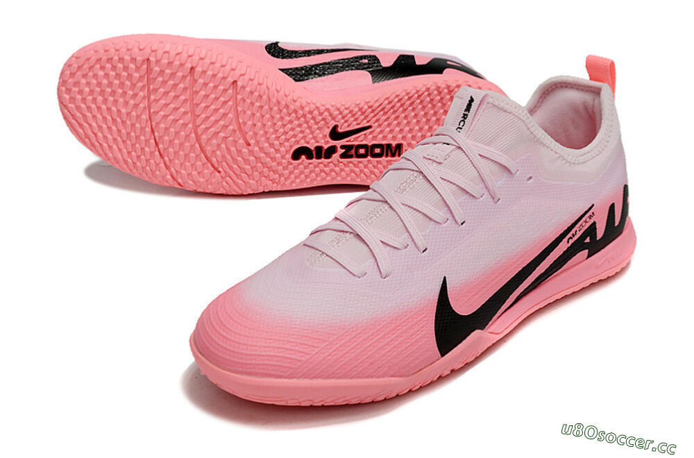 Men's Nike Air Zoom Mercurial Vapor 15 Pro IC Indoor & Futsal Low-Tops Football Shoes - Pink/Black 3