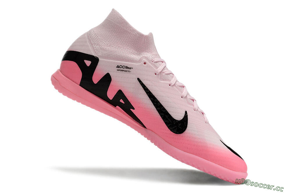 Men's Nike Air Zoom Mercurial Superfly 9 Elite IC Indoor & Futsal High-Tops Football Shoes - Pink/Black 4