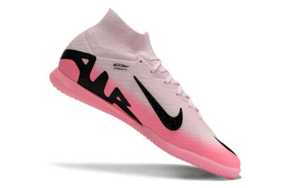 Men's Nike Air Zoom Mercurial Superfly 9 Elite IC Indoor & Futsal High-Tops Football Shoes - Pink/Black
