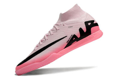 Men's Nike Air Zoom Mercurial Superfly 9 Elite IC Indoor & Futsal High-Tops Football Shoes - Pink/Black