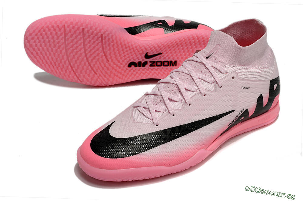 Men's Nike Air Zoom Mercurial Superfly 9 Elite IC Indoor & Futsal High-Tops Football Shoes - Pink/Black 3