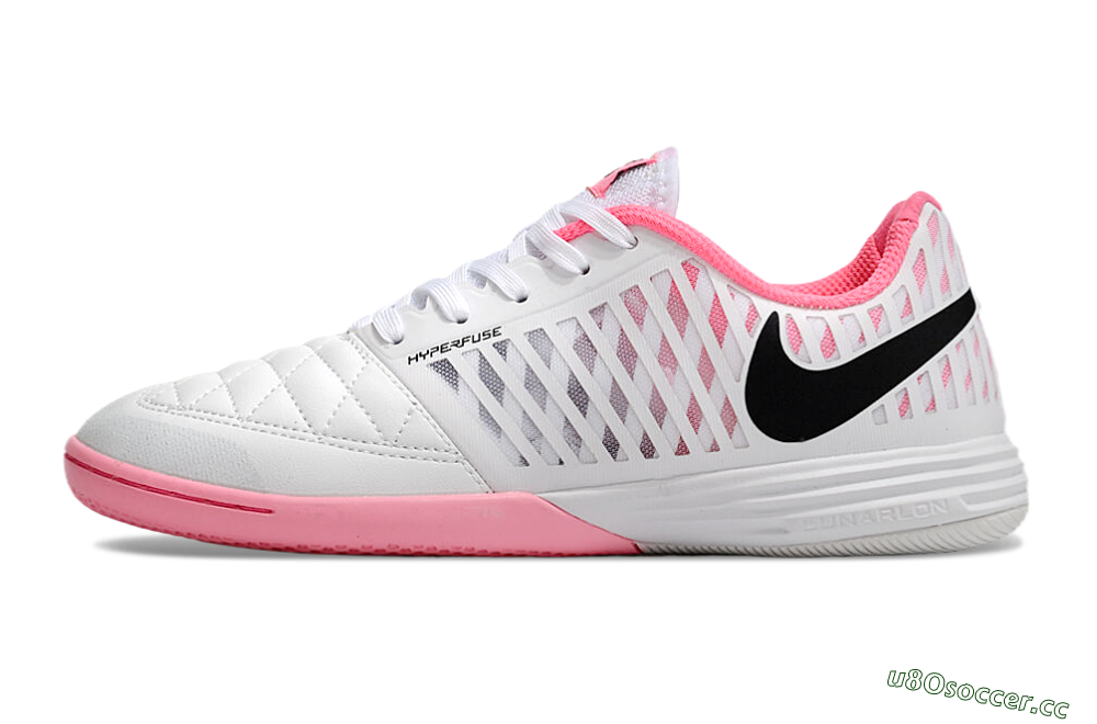 Men's Nike Lunar Gato 2 IC Indoor & Futsal Low-Tops Football Shoes - White/Pink/Black 0