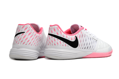Men's Nike Lunar Gato 2 IC Indoor & Futsal Low-Tops Football Shoes - White/Pink/Black