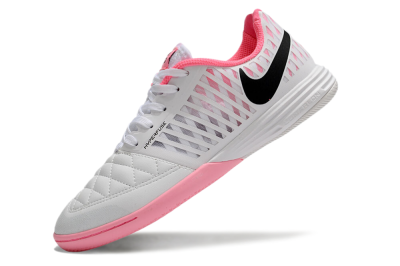 Men's Nike Lunar Gato 2 IC Indoor & Futsal Low-Tops Football Shoes - White/Pink/Black