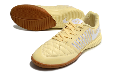 Men's Nike Lunar Gato 2 IC Indoor & Futsal Low-Tops Football Shoes - Yellow/White/Brown