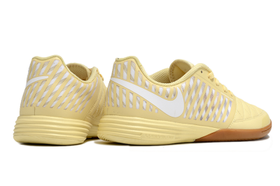 Men's Nike Lunar Gato 2 IC Indoor & Futsal Low-Tops Football Shoes - Yellow/White/Brown