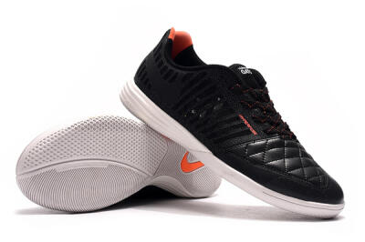 Men's Nike Lunar Gato 2 IC Indoor & Futsal Low-Tops Football Shoes - Black/Red/White