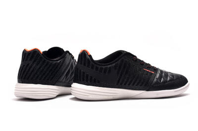 Men's Nike Lunar Gato 2 IC Indoor & Futsal Low-Tops Football Shoes - Black/Red/White