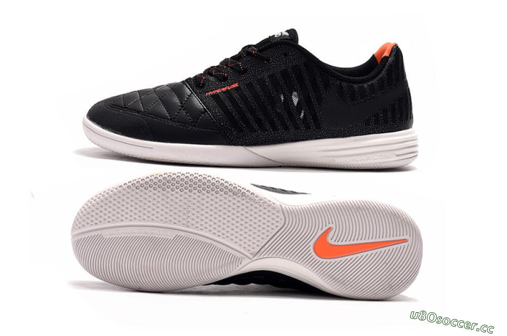 Men's Nike Lunar Gato 2 IC Indoor & Futsal Low-Tops Football Shoes - Black/Red/White 1