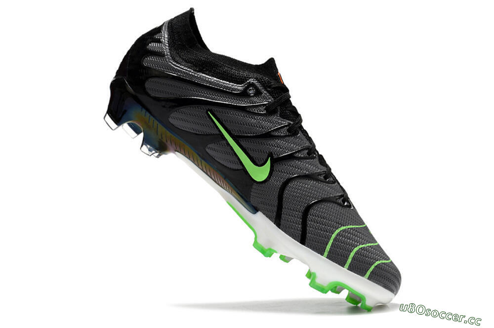 Men's Nike Air Zoom Mercurial Vapor 15 Elite FG Firm Ground Low-Tops Football Boots - Silver/Black/Green 4