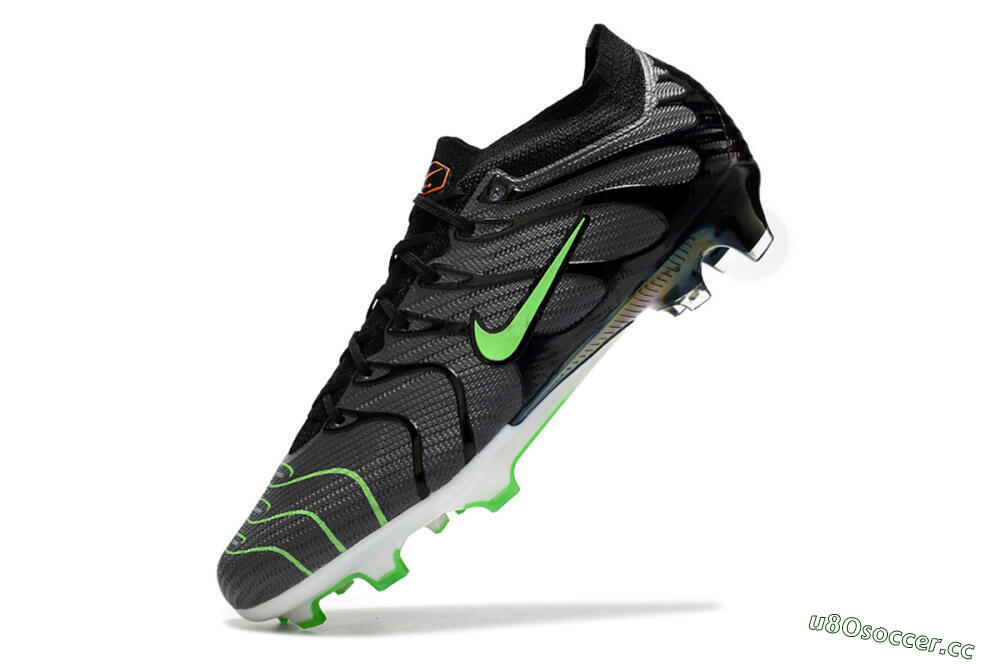 Men's Nike Air Zoom Mercurial Vapor 15 Elite FG Firm Ground Low-Tops Football Boots - Silver/Black/Green 5