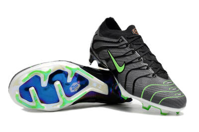 Men's Nike Air Zoom Mercurial Vapor 15 Elite FG Firm Ground Low-Tops Football Boots - Silver/Black/Green