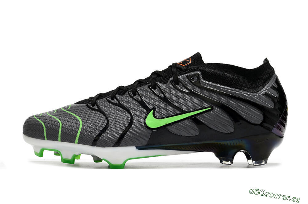 Men's Nike Air Zoom Mercurial Vapor 15 Elite FG Firm Ground Low-Tops Football Boots - Silver/Black/Green 0